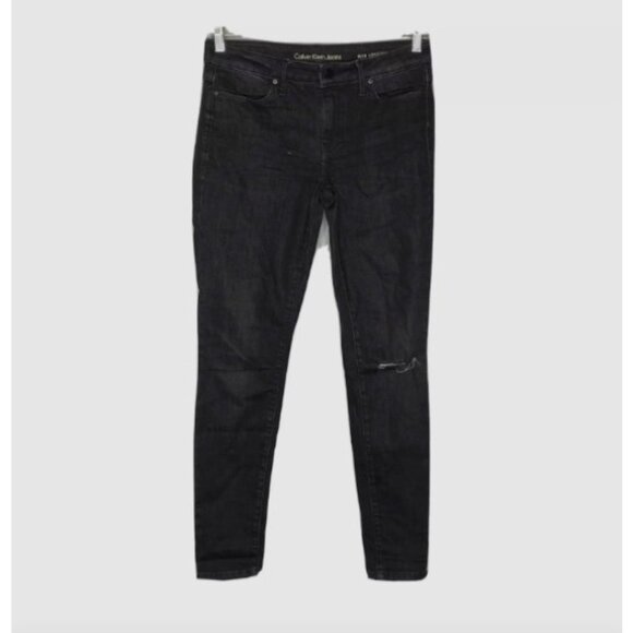 Calvin Klein Jeans Denim - Calvin Klein Jeans Black Leggings Jeggings 28 Distressed